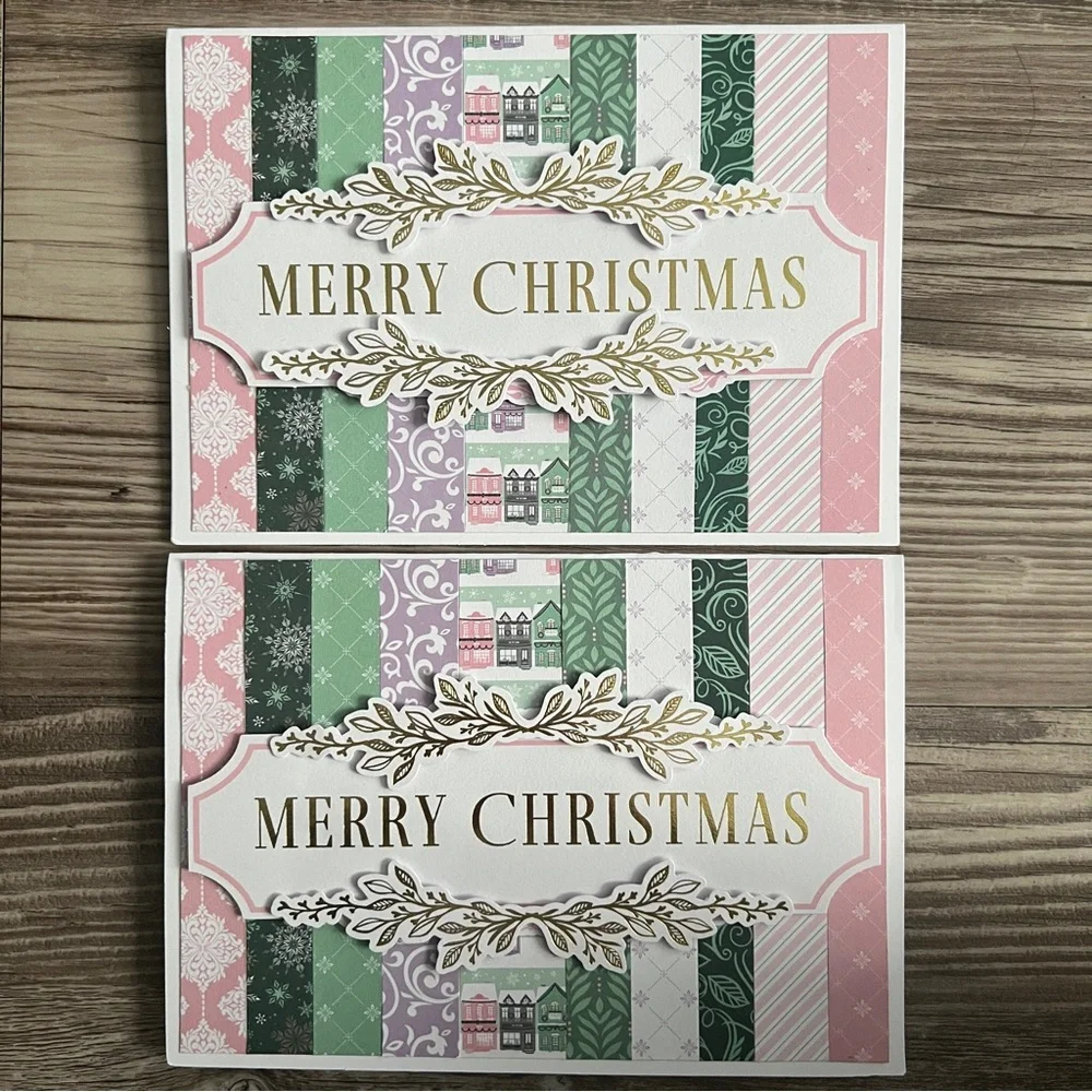 Handmade Christmas Holiday Greeting Cards Set of 14 5”x7” With Envelopes